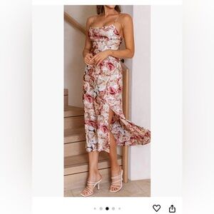 Satin Cowl neck Dress